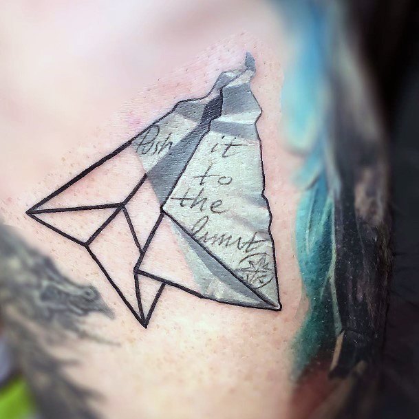 Coolest Womens Paper Airplane Tattoos