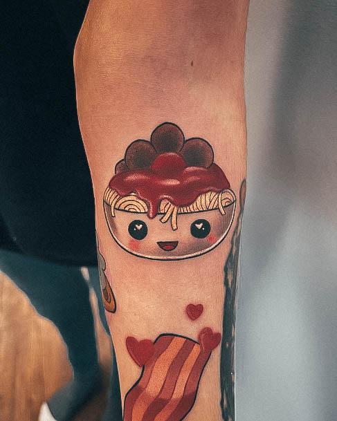 Coolest Womens Pasta Tattoos