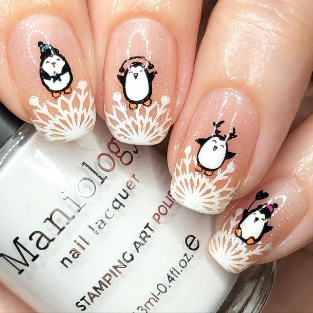 Coolest Womens Penguin Nails