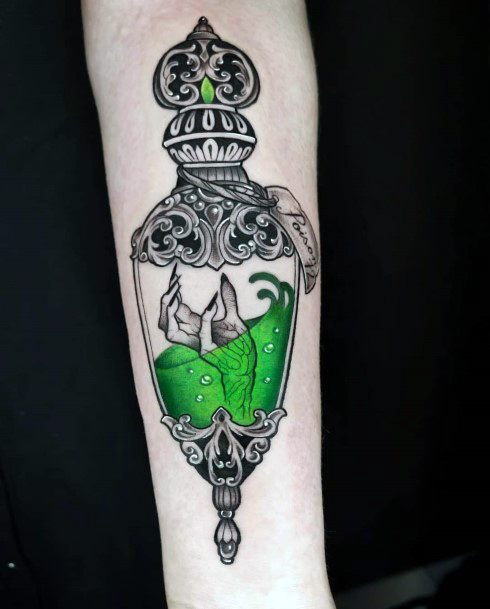 Coolest Womens Poison Bottle Tattoos