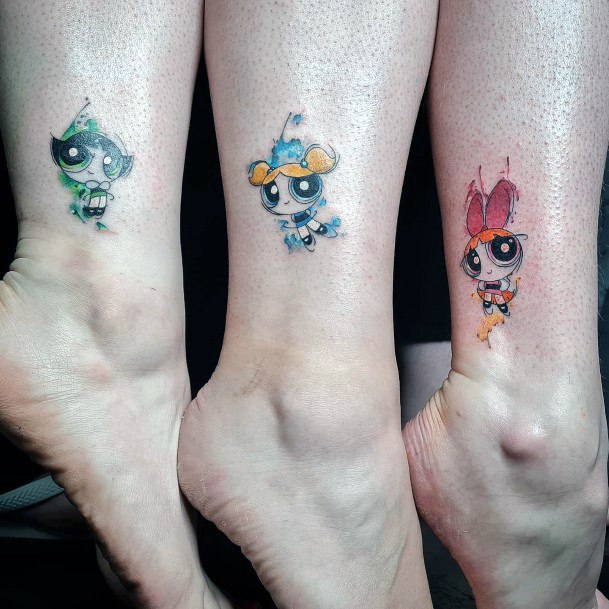 Coolest Womens Powerpuff Girls Bubbles Tattoos