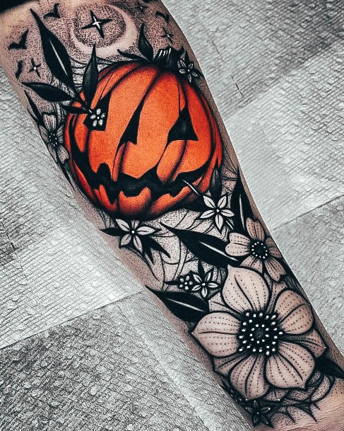 Coolest Womens Pumpkin Tattoos