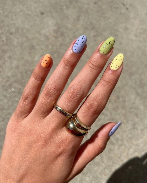 Coolest Womens Purple And Yellow Nails
