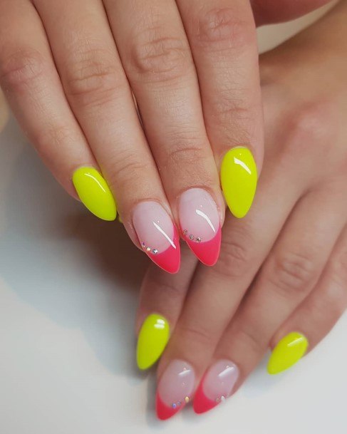 Coolest Womens Red And Yellow Nails