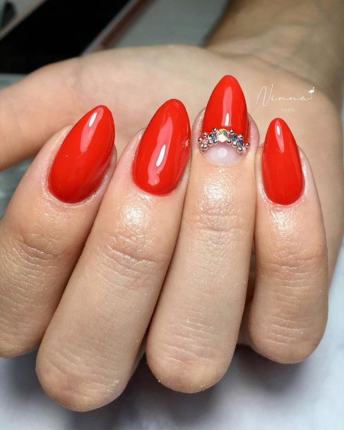 Coolest Womens Red Dress Nails