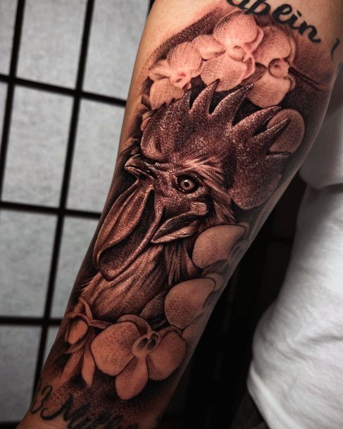 Coolest Womens Rooster Tattoos