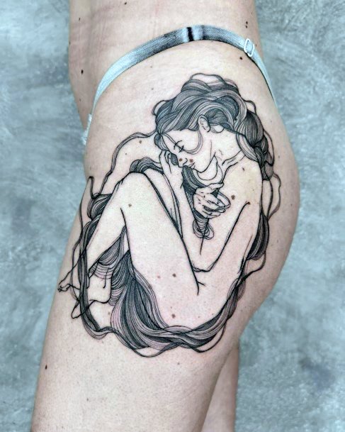 Coolest Womens Scribble Tattoos