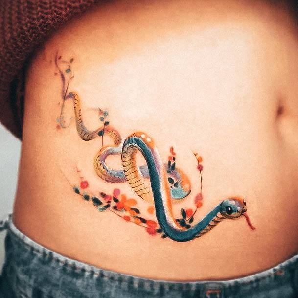 Coolest Womens Side Tattoos