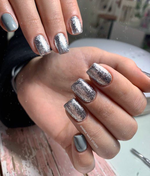 Coolest Womens Silver Dress Nails