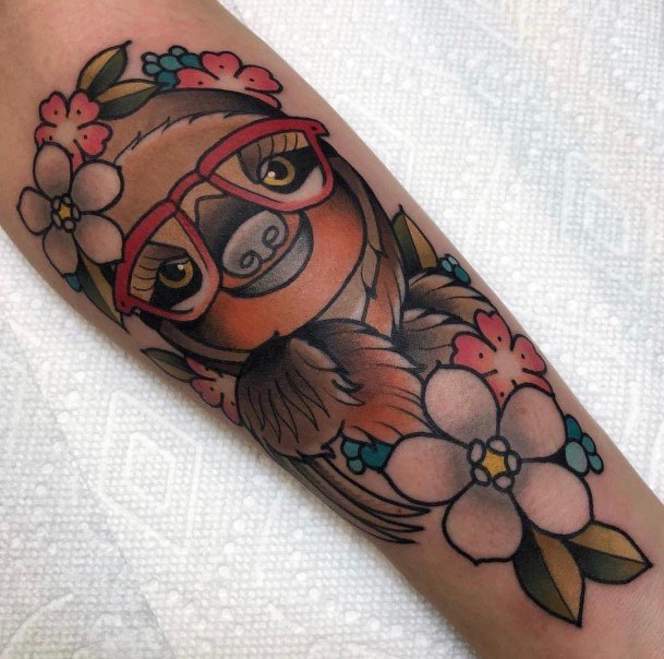 Coolest Womens Sloth Tattoos