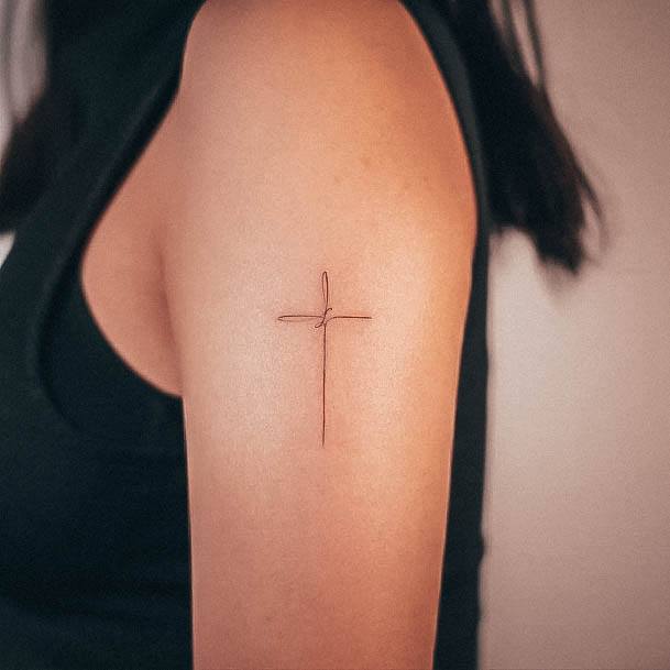 Coolest Womens Small Cross Tattoos