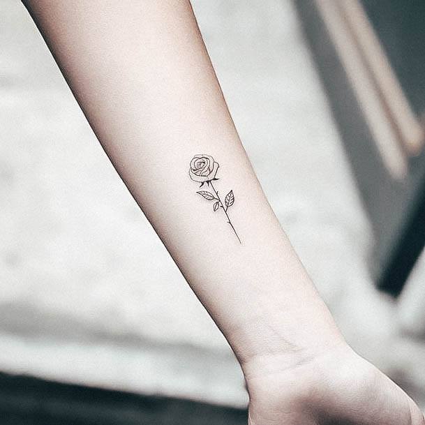 Coolest Womens Small Rose Tattoos