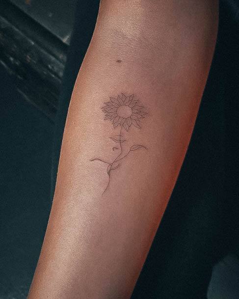 Coolest Womens Small Sunflower Tattoos