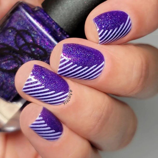 Coolest Womens Striped Nails