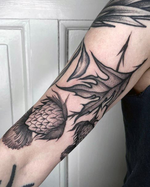 Coolest Womens Thistle Tattoos