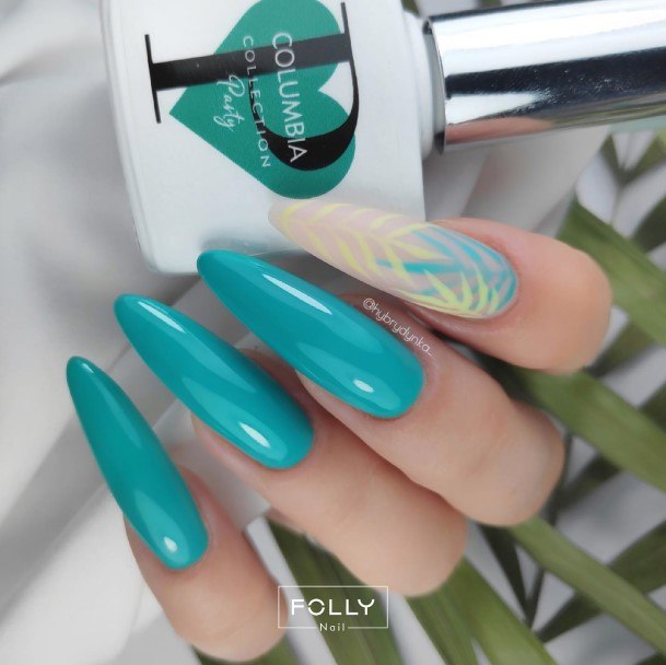 Coolest Womens Turquoise Ombre Nails