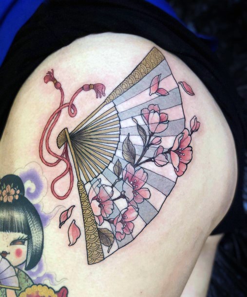 Coolest Womens Uchiwa Tattoos