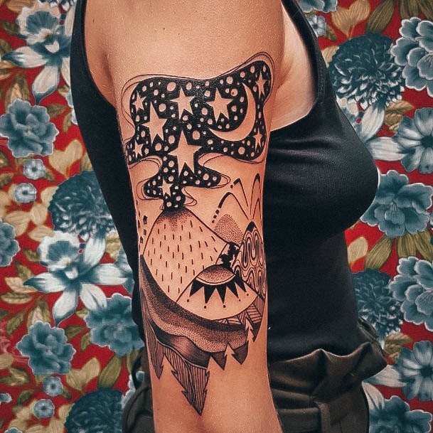 Coolest Womens Volcano Tattoos