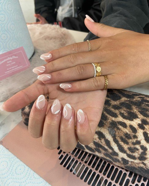 Coolest Womens White And Nude Nails