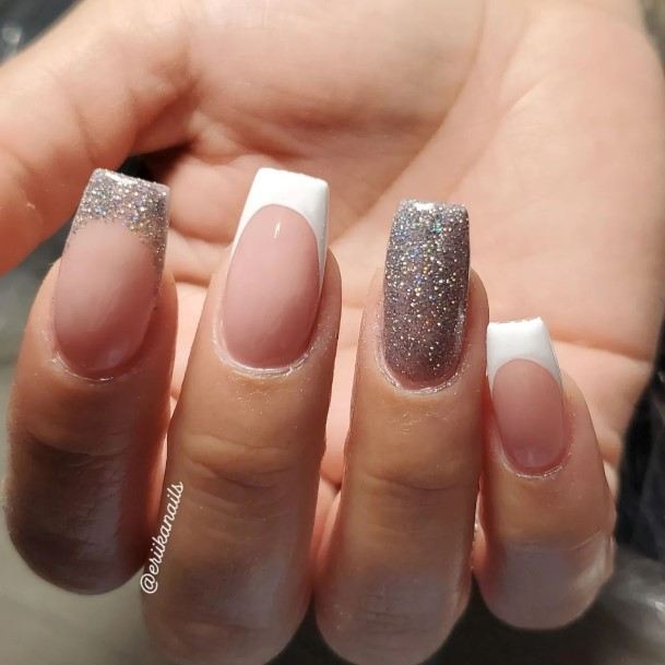 Coolest Womens White French Nails