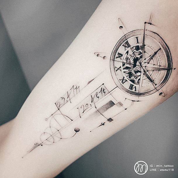 Coordinates Female Tattoo Designs