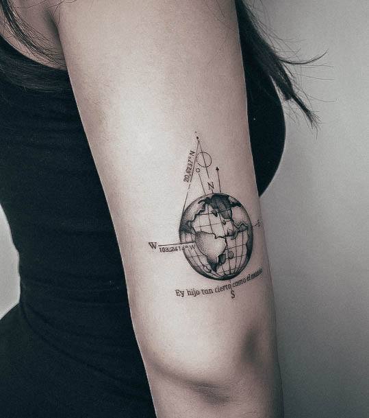 Coordinates Tattoo Designs For Girls