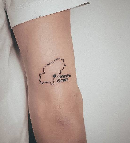 Coordinates Tattoos Feminine Ideas