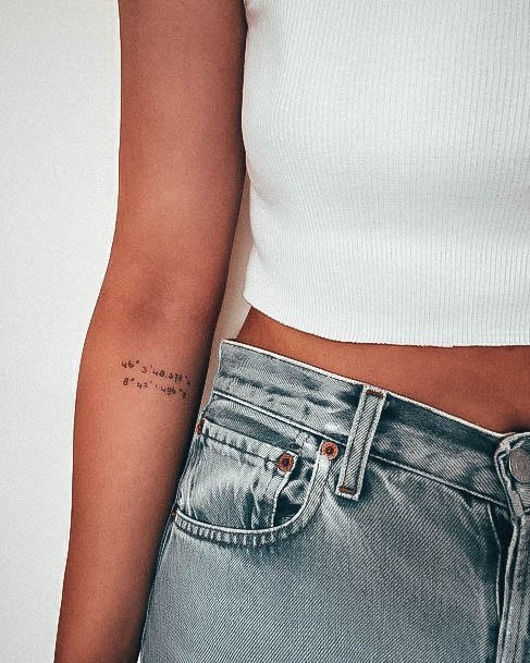 Coordinates Womens Tattoo Designs