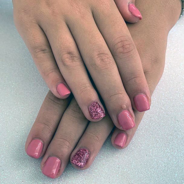 Coral Blush Pink Nails For Women