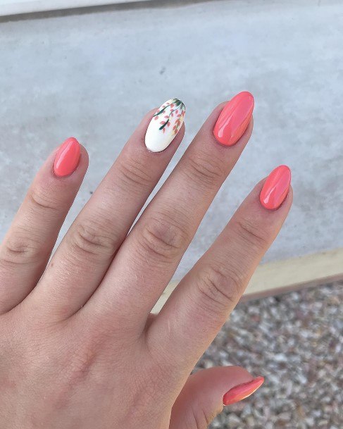 Coral Female Nail Designs