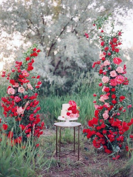 Coral Red Wedding Flowers