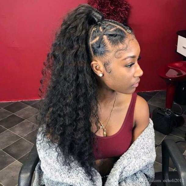 Corncrow Updo Hairstyles For Black Women