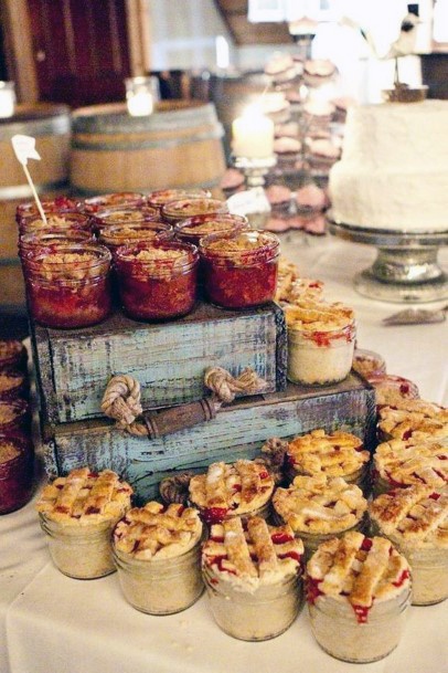 Country Wedding Ideas Pie Dessert Table Inspiration