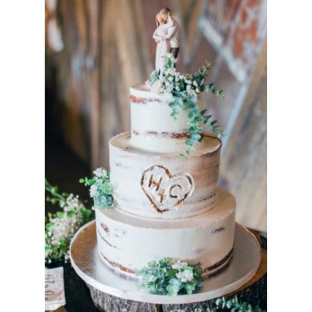 Country Wedding Ideas Rustic Tree Carving Cake Decorations