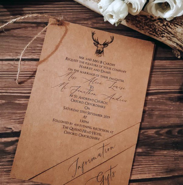 Country Wedding Ideas Rustic With Elk Invitation Suite