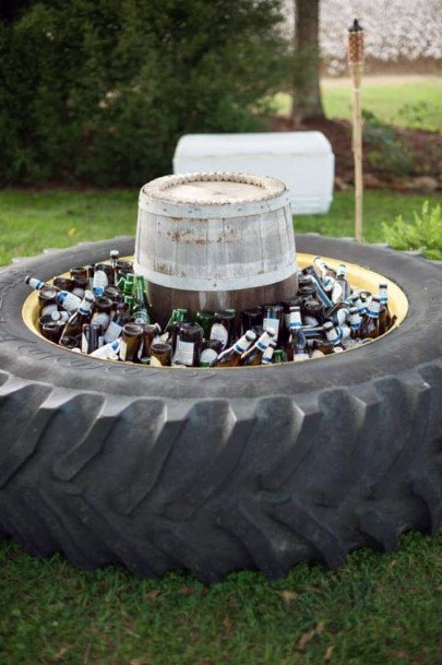 Country Wedding Ideas Unique Tractor Tire Bar Inspiration