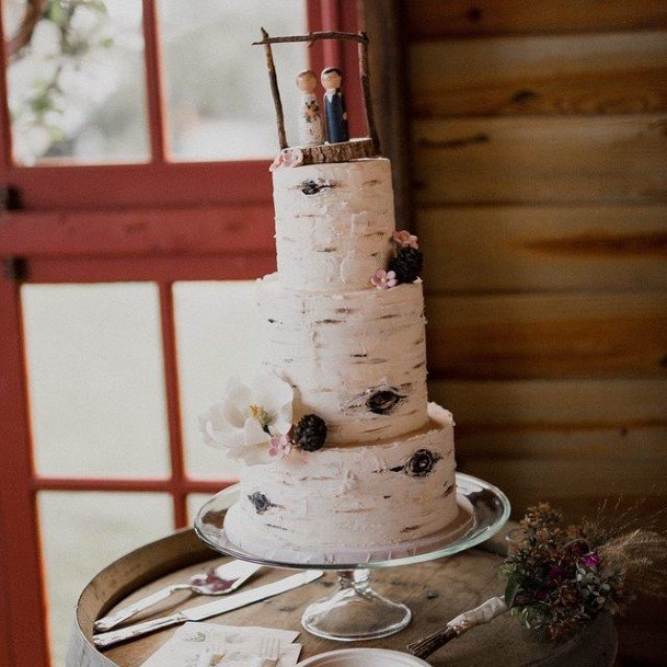 Couple Rustic Wedding Cake Toppers