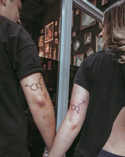 Couples Chemistry Tattoo Arms