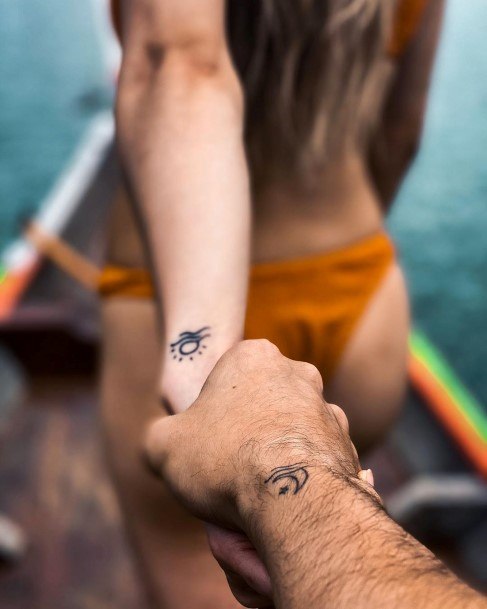 Couples Cute Tattoo Wrist