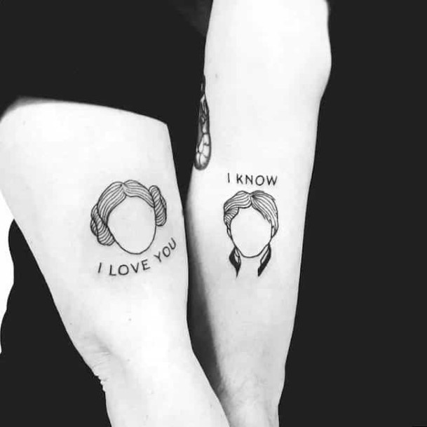 Couples Trusted Love Tattoo On Arms
