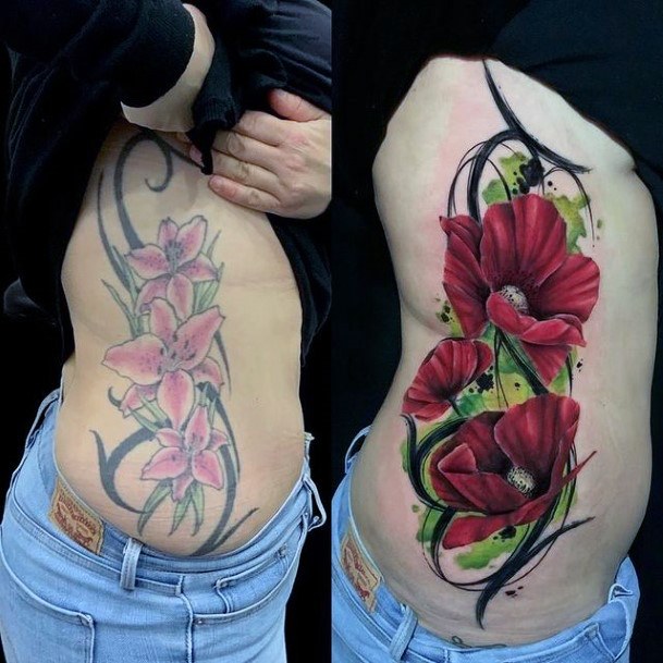 Top 100 Best Cover Up Tattoos For Women Concealing Design Ideas