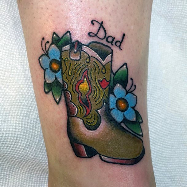 Cowboy Boot Tattoos Feminine Ideas