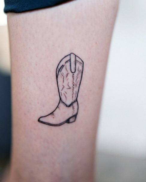 Cowboy Boot Tattoos For Girls