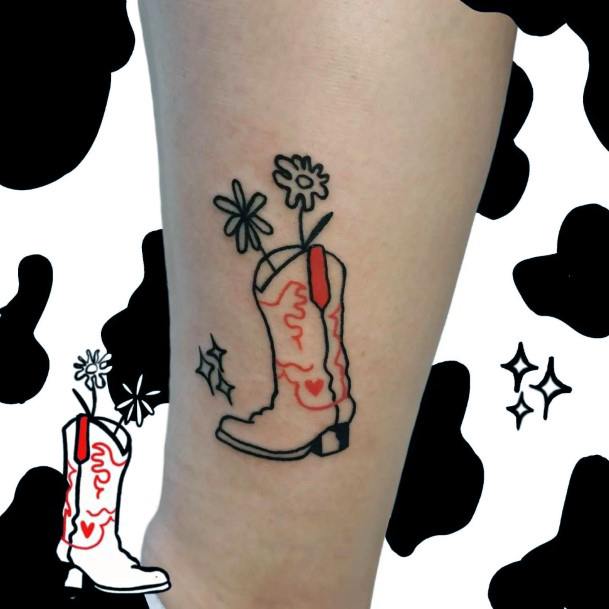 Cowboy Boot Womens Tattoos