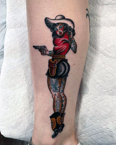 Cowgirl Female Tattoo Designs