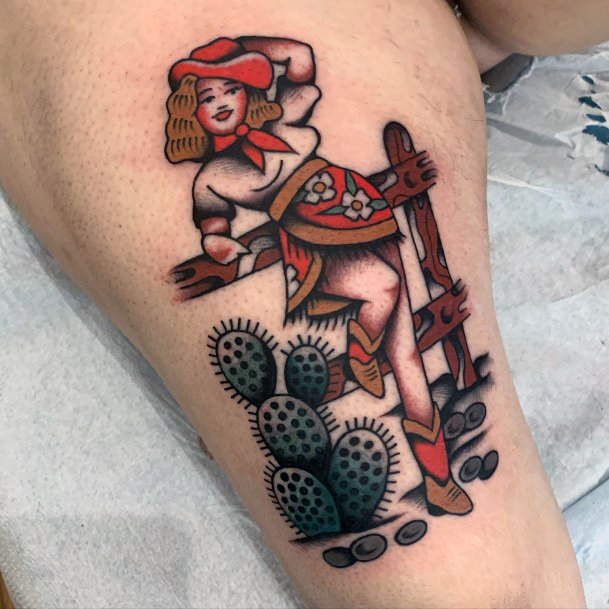 Cowgirl Womens Tattoo Designs