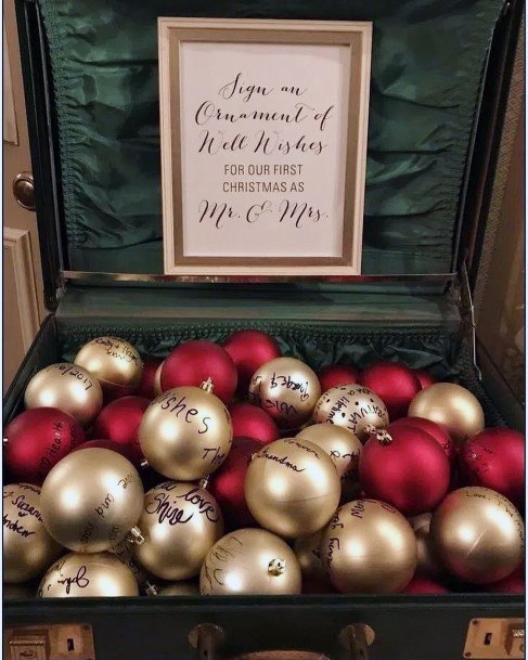 Crafty Cool Christmas Ornament Signing Inspiration For Wedding Ideas