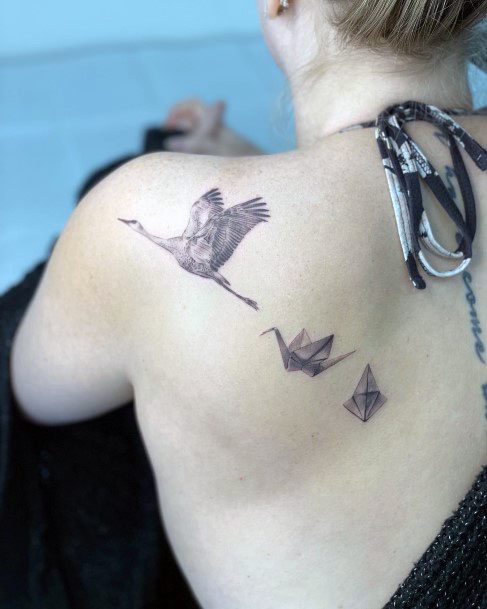 Crane Womens Tattoo Ideas