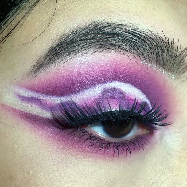 Cream And Purple Womens Unique Eyeshadow