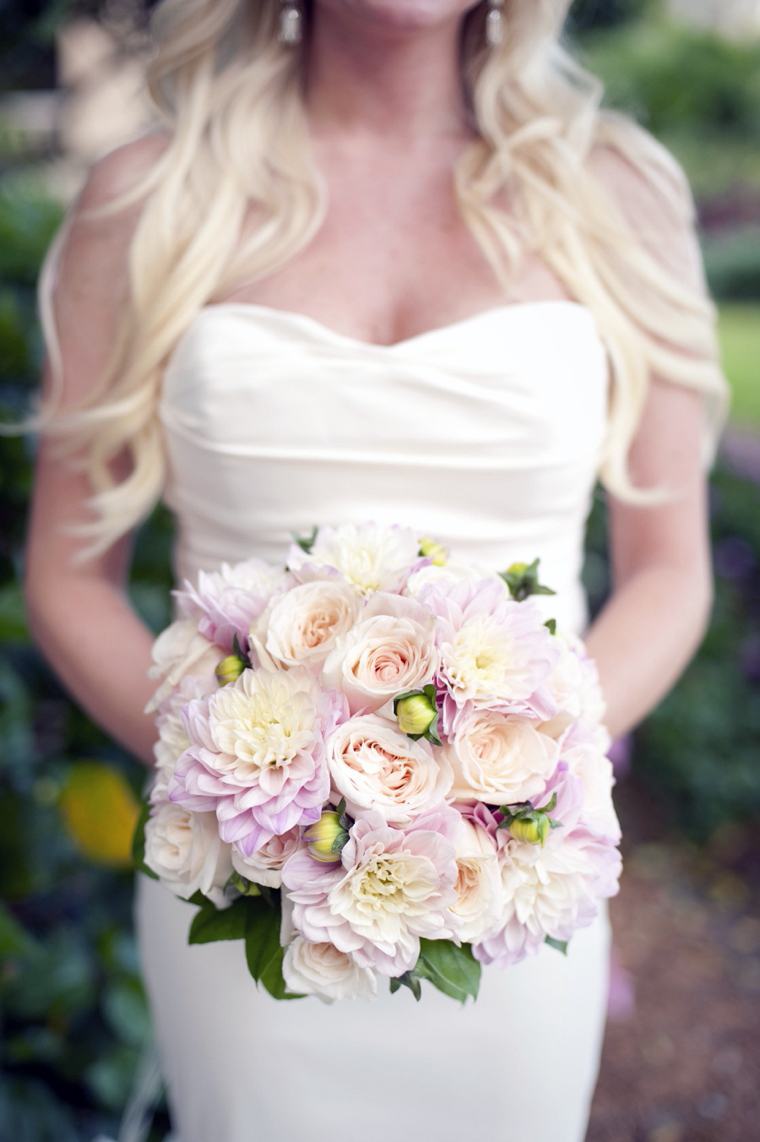 Cream Blush Roses Wedding Flowers